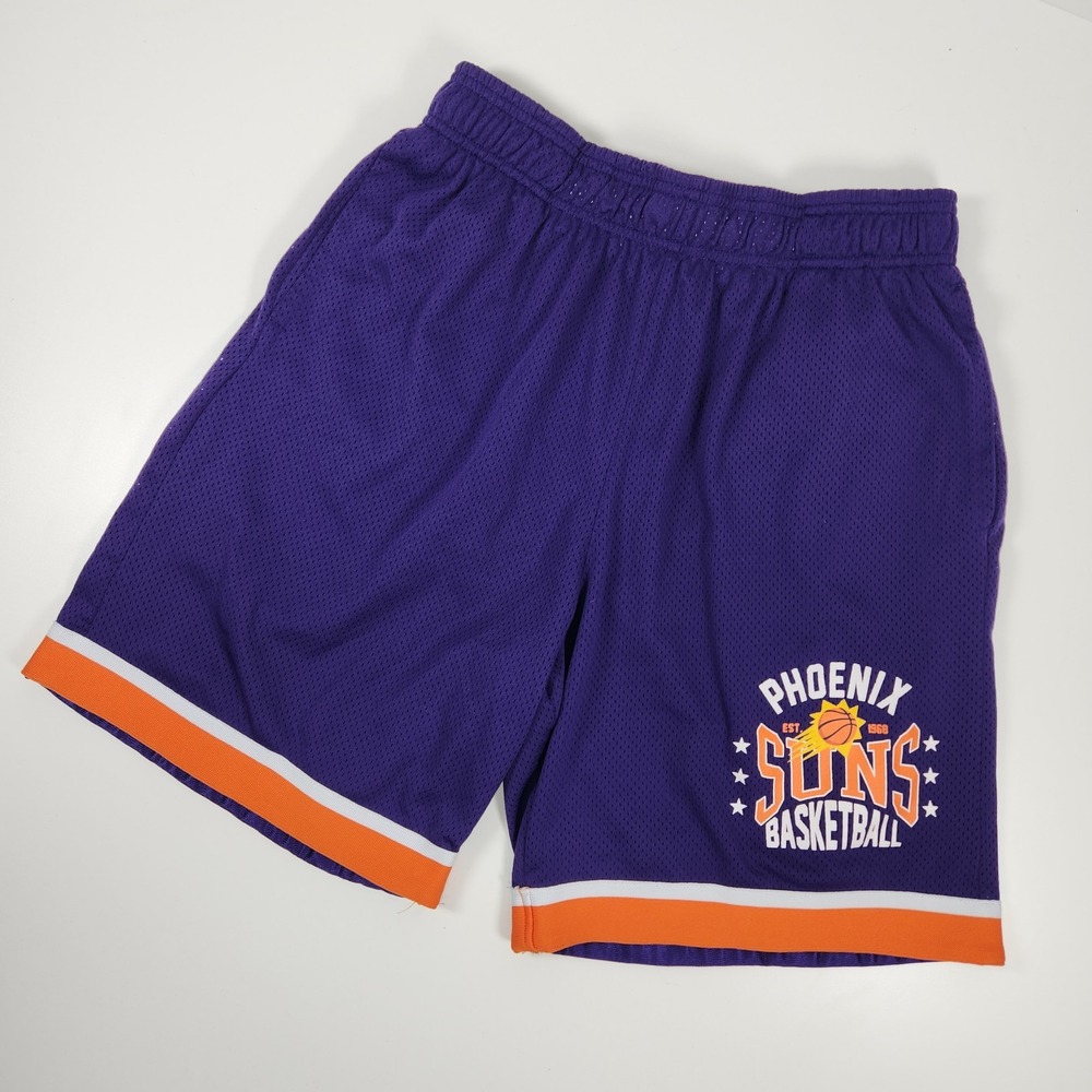 NBA Phoenix Suns Vented Jersey Shorts Lined Mens Size M Purple‎ Logo